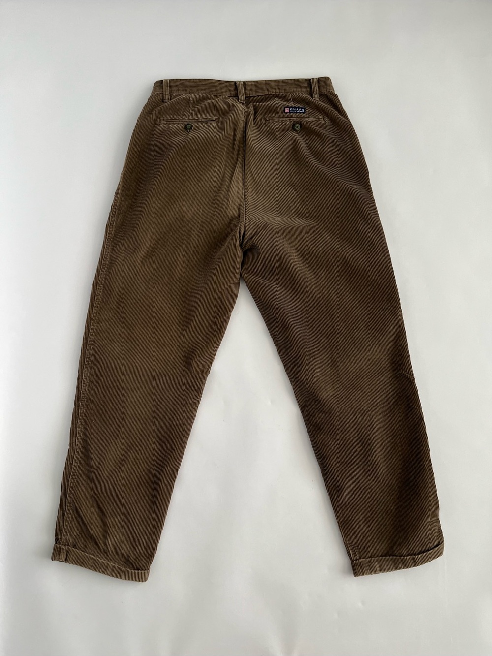 Chaps Ralph Lauren Men's Dark Brown Corduroy Pleated Pants - Picture 2 of 7
